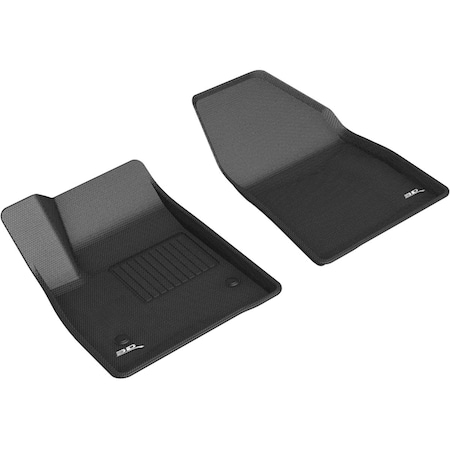 3D Maxpider Row 1 Kagu Car Floor Mat for 2020-2021 Cadillac XT6, Black L1CD02111509